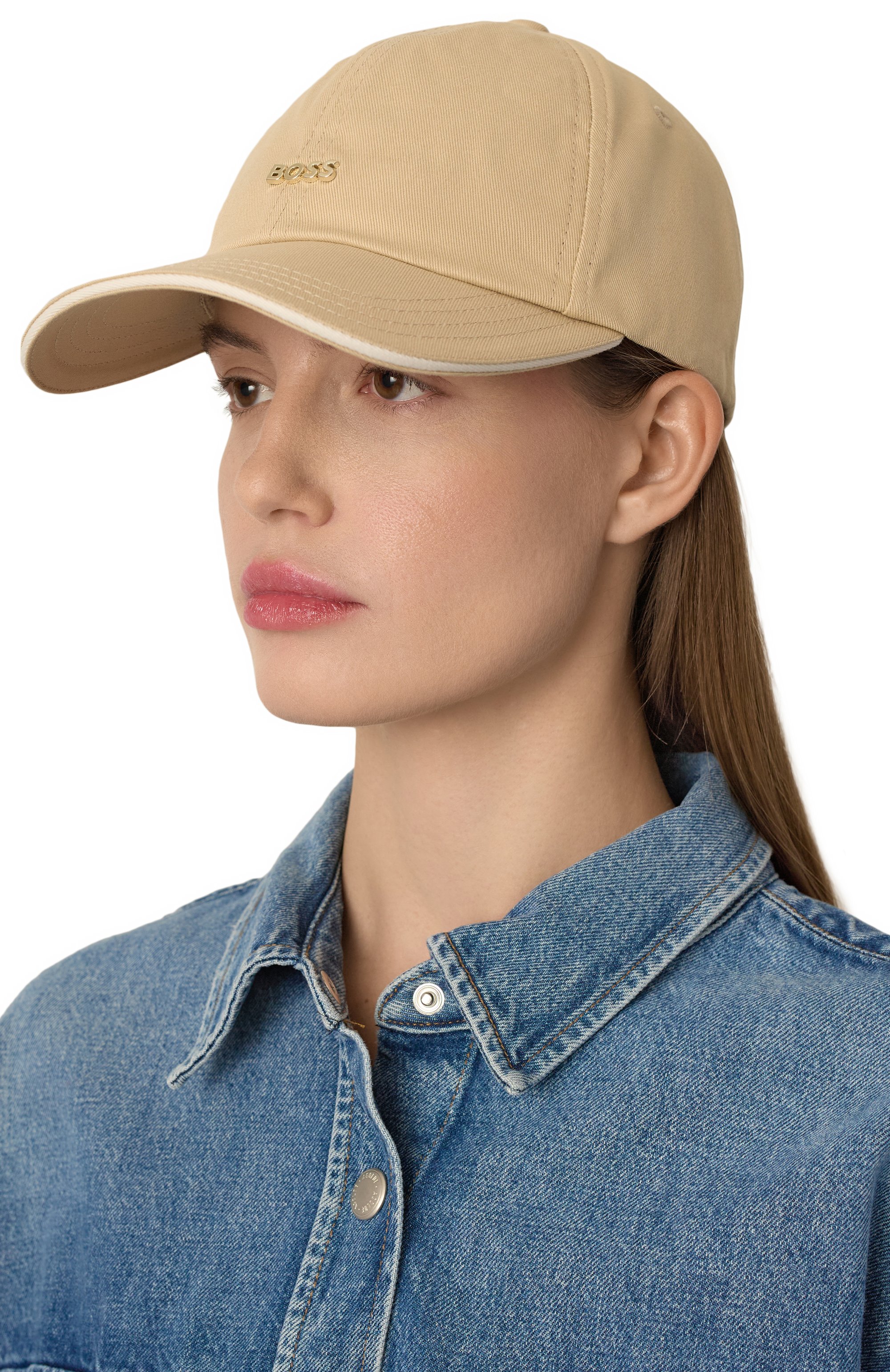Хлопковая бейсболка BOSS бежевого цвета по цене 5400 руб., арт. 50533367, фото 2 Хлопковая бейсболка BOSS, арт. 50533367, фото 2