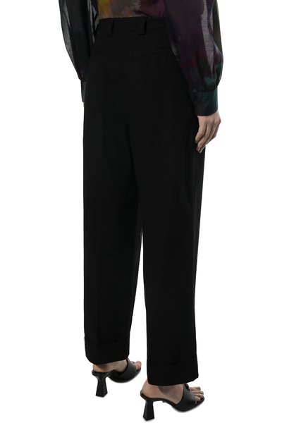 Хлопковые брюки DRIES VAN NOTEN черного цвета по цене 52900 руб., арт. 221-030906-4285, фото 4 Хлопковые брюки DRIES VAN NOTEN, арт. 221-030906-4285, фото 4