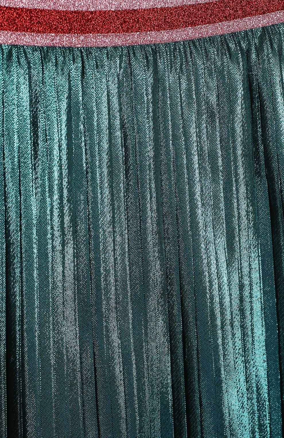 Плиссированная юбка с металлизированной отделкой и контрастным поясом GUCCI, арт. 477835/ZB341, фото 3