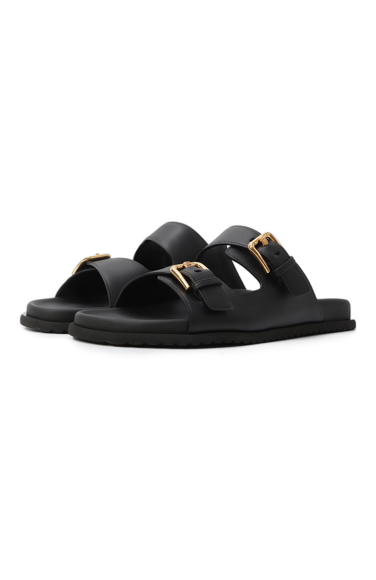 Женские кожаные шлепанцы new hawaii DOLCE & GABBANA черного цвета, арт. CQ0632/AS738 | Фото 1 (Подошва: Плоская; Материал внутренний: Натуральная кожа; Материал внешний: Натуральная кожа; Размерность: Идёт в размер; Автоматизация ТО: Проставлено; Автоматизация состава: Проставлено)