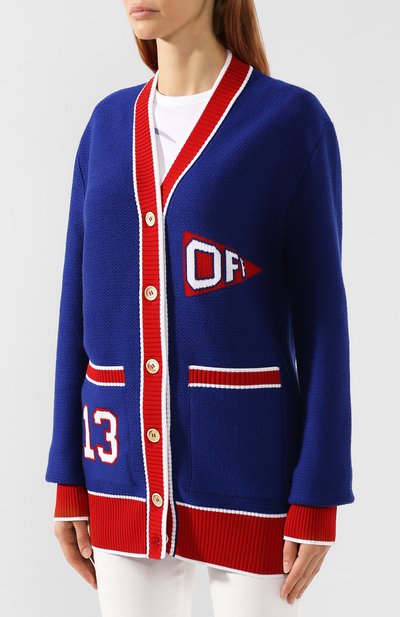 Шерстяной кардиган OFF-WHITE, арт. 0WHB006E19A280753020, фото 3