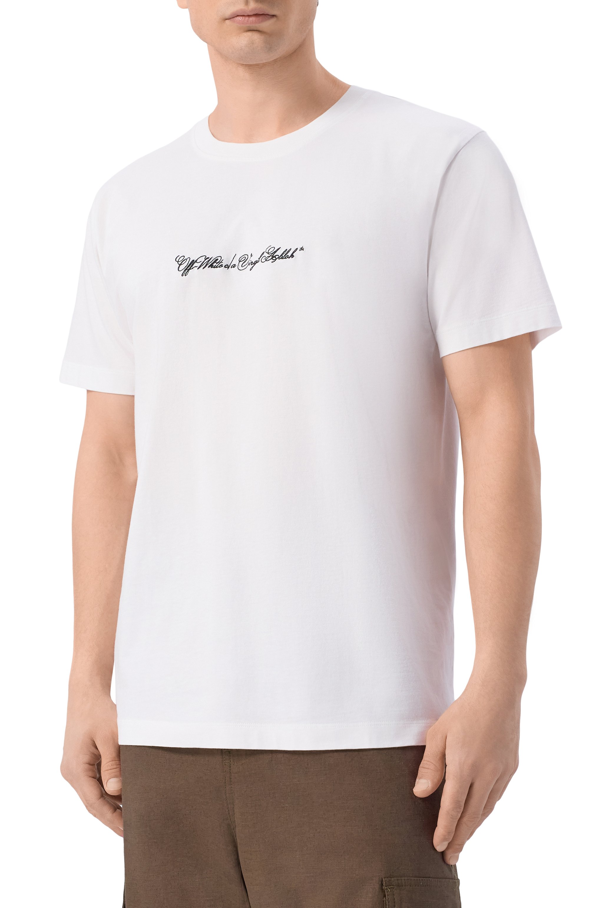 Хлопковая футболка OFF-WHITE, арт. 0MAA027S26JER002, фото 3