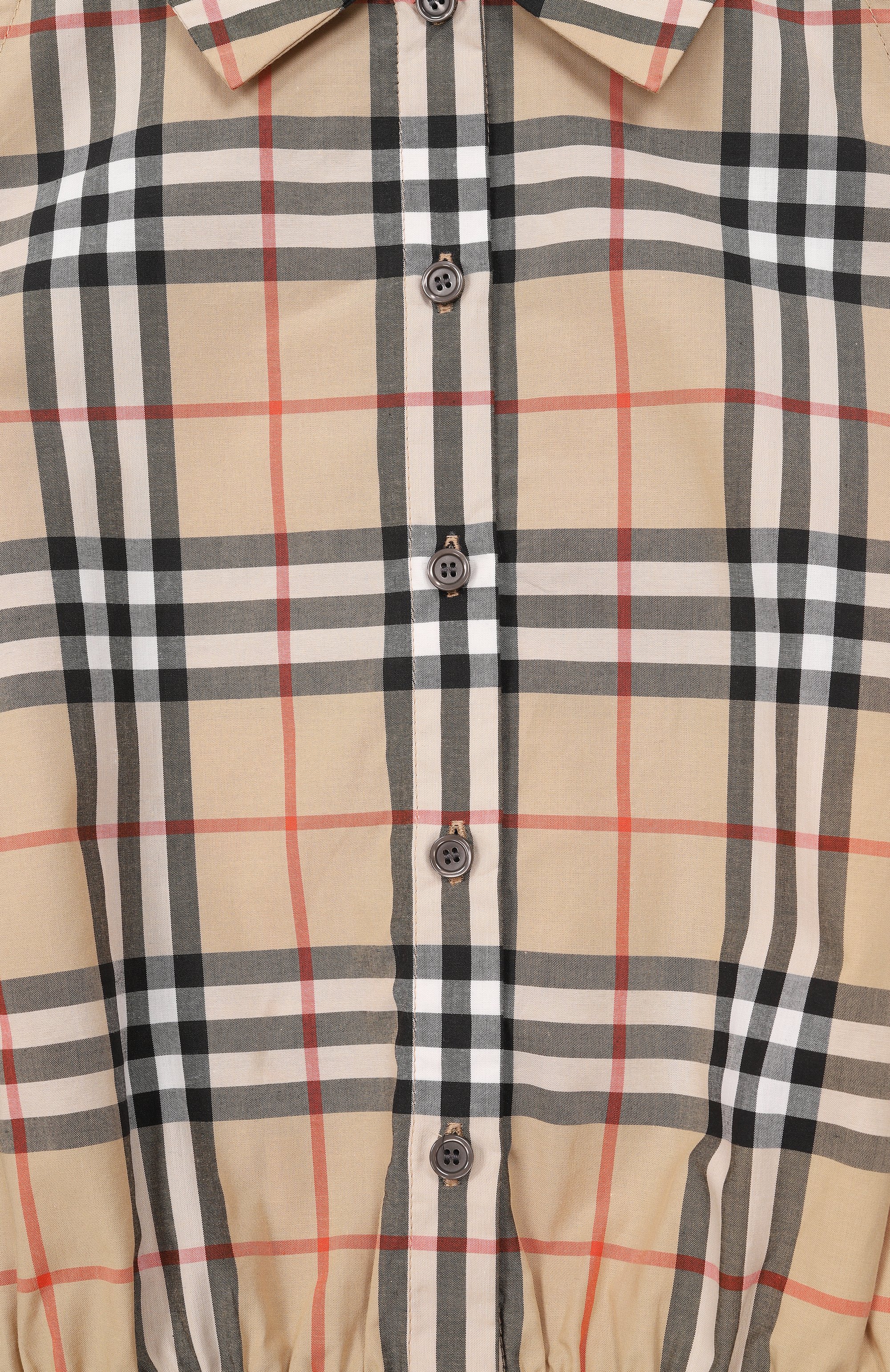 Хлопковый топ BURBERRY бежевого цвета по цене 34650 руб., арт. 8126210, фото 3 Хлопковый топ BURBERRY, арт. 8126210, фото 3