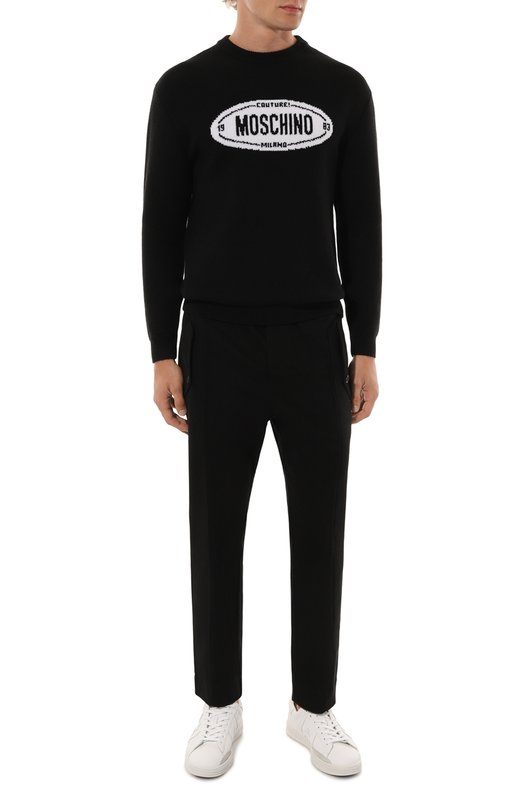 Хлопковые брюки Moschino A0303/5220 Чёрный  A0303/5220 Фото 2