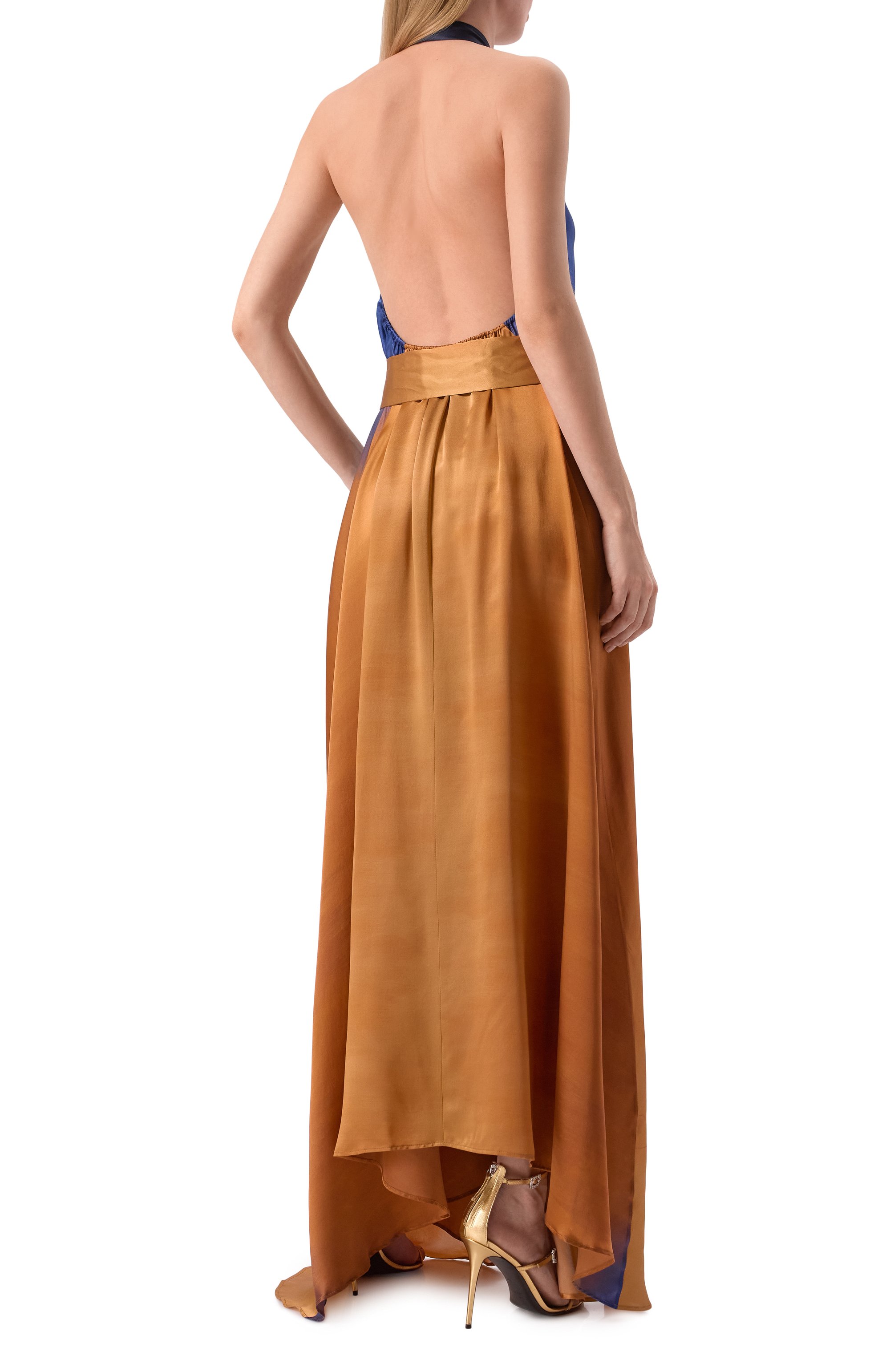 Атласное платье KITON, арт. D59362K0909E01, фото 4