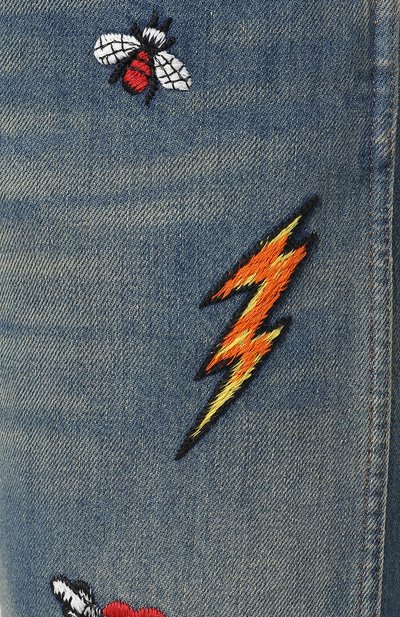 Джинсы прямого кроя с нашивками GUCCI, арт. 408637/XD836, фото 5