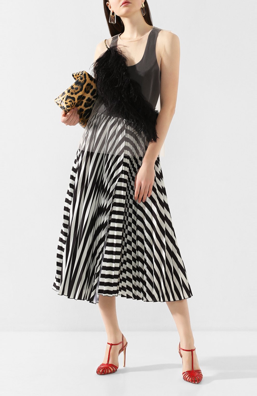 Топ с отделкой перьями DRIES VAN NOTEN, арт. 201-38632-9305, фото 2