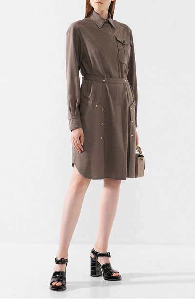 Шерстяное платье-рубашка CHLOÉ, арт. CHC19AR098165, фото 2