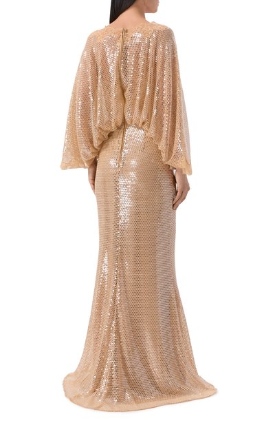 Платье с отделкой пайетками ELIE SAAB, арт. D1045NR26/TUL03, фото 3