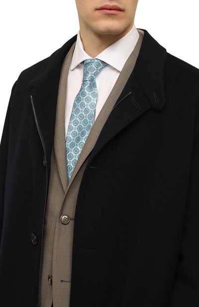 Шелковый галстук CANALI бирюзового цвета по цене 17600 руб., арт. 18/HJ03734, фото 2 Шелковый галстук CANALI, арт. 18/HJ03734, фото 2