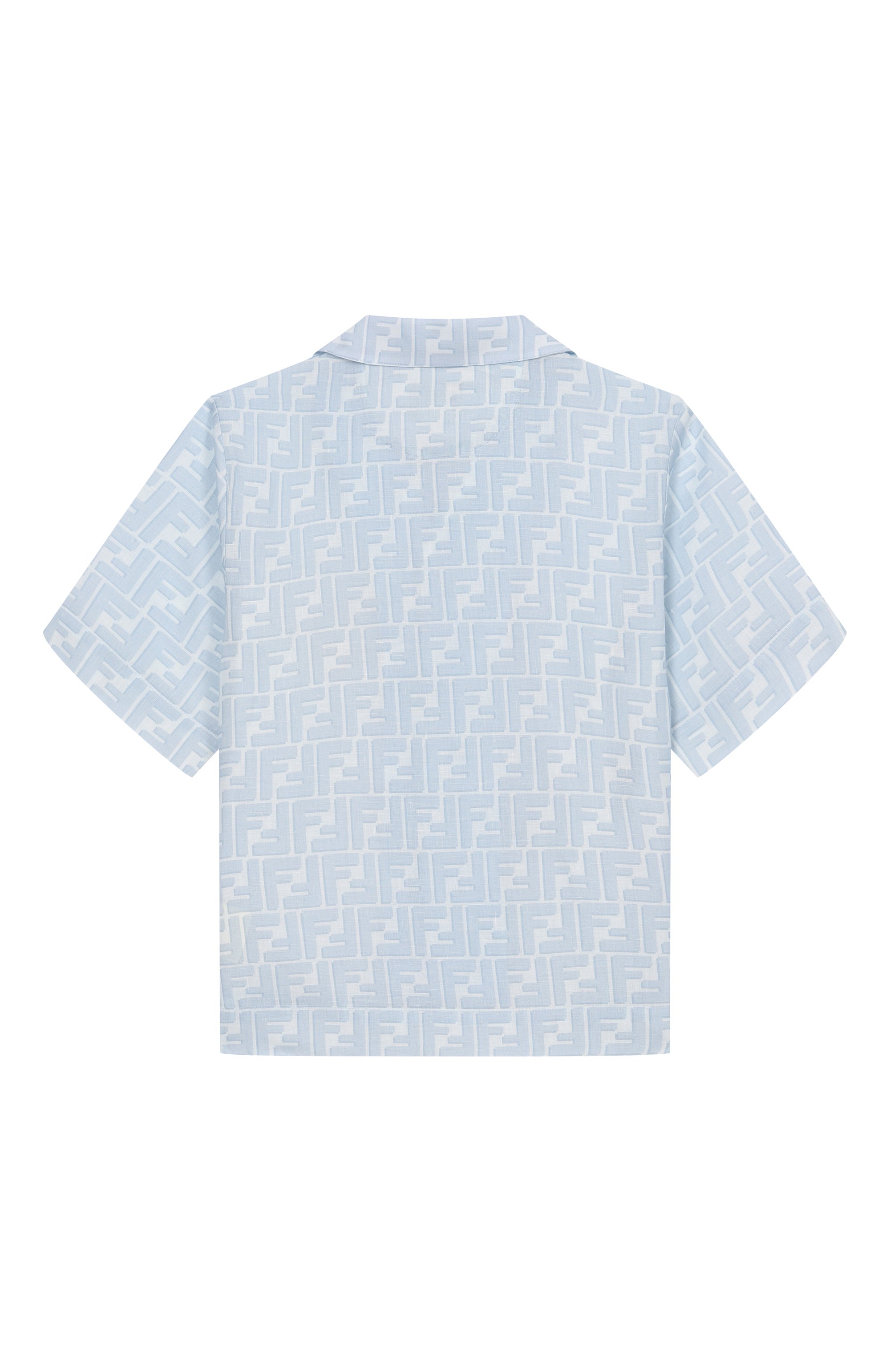 Льняная рубашка FENDI голубого цвета по цене 79850 руб., арт. JMC209/AY8C_001, фото 2 Льняная рубашка FENDI, арт. JMC209/AY8C_001, фото 2