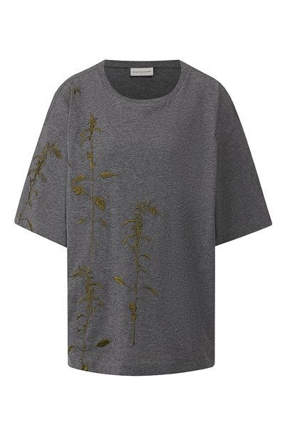 Женская хлопковая футболка DRIES VAN NOTEN, арт. 192-11179-8611