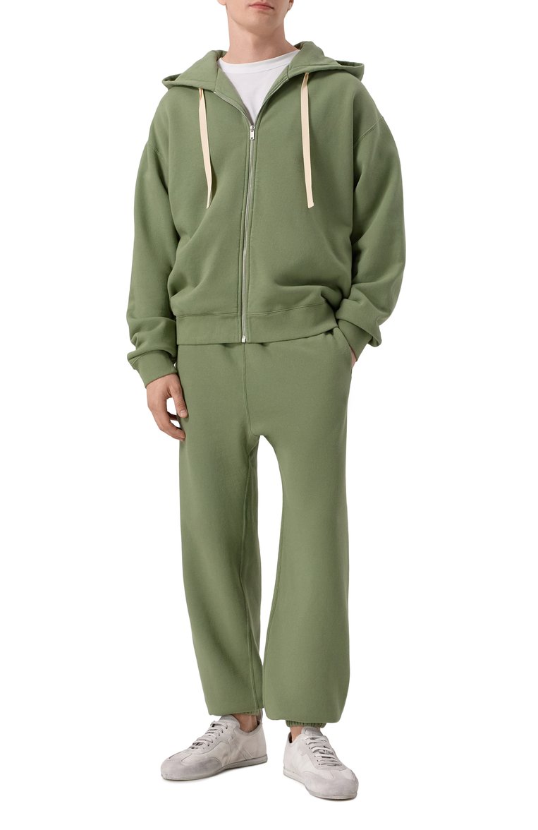 Мужские хлопковые джоггеры JIL SANDER зеленого цвета, арт. J47KA0282/J20295 | Фото 2 (Автоматизация состава: Проставлено; Материал внешний: Хлопок; Длина (брюки, джинсы): Стандартные; Автоматизация ТО: Проставлено; Стили: Спорт-шик; Силуэт М (брюки): Джоггеры)