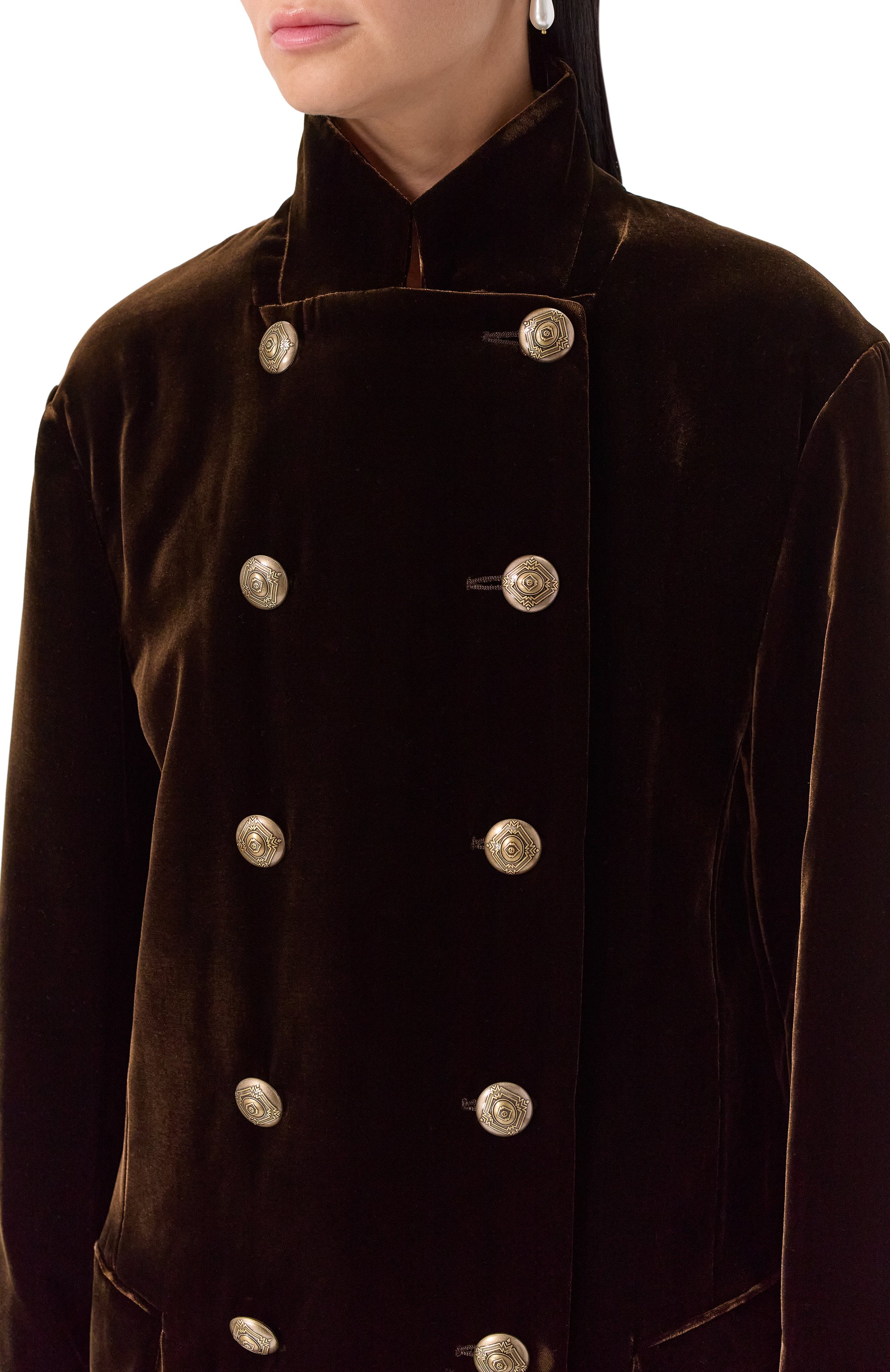 Бархатное пальто GIORGIO ARMANI, арт. GW001897/TE10831, фото 5