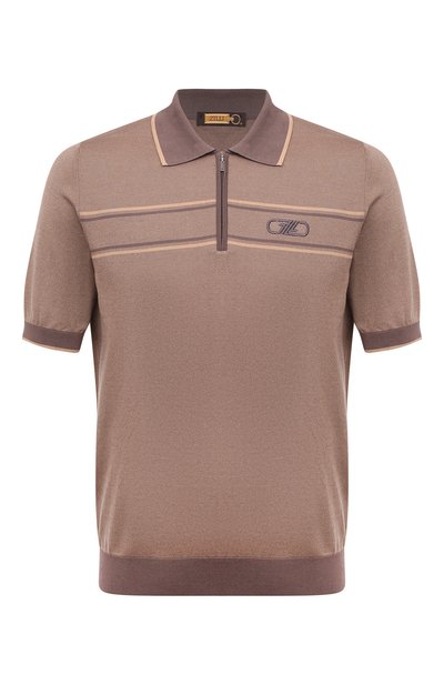 Мужская поло из хлопка и шелка ZILLI, арт. MBZ-PZ032-TW0T1/MC01