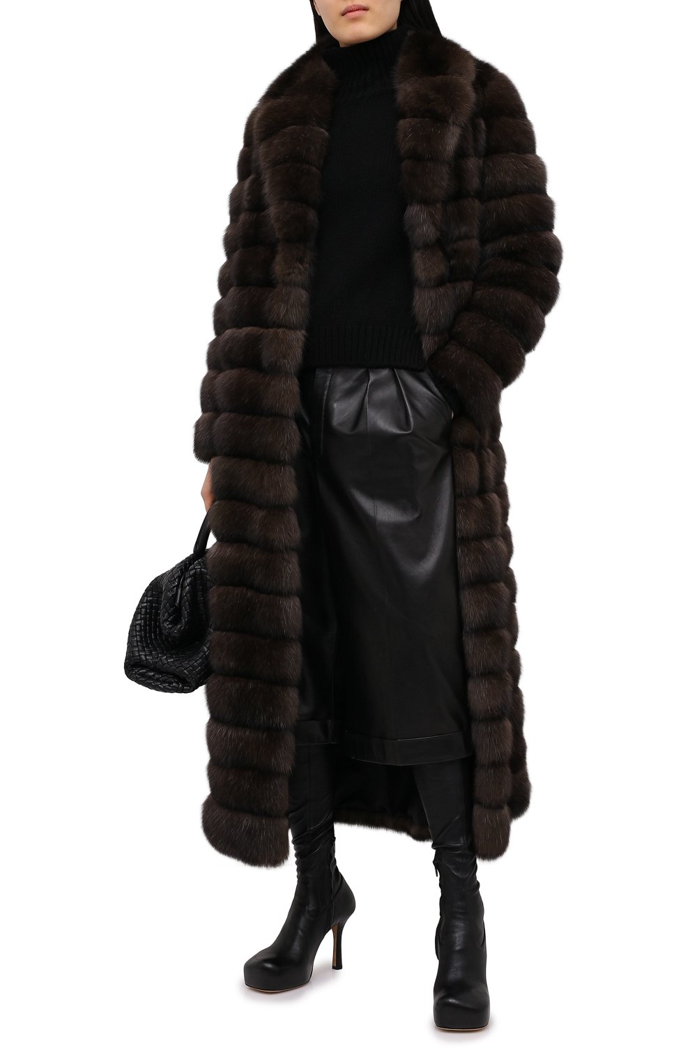 Шуба из меха соболя YVES SALOMON, арт. 9WYM37630ZICV, фото 2