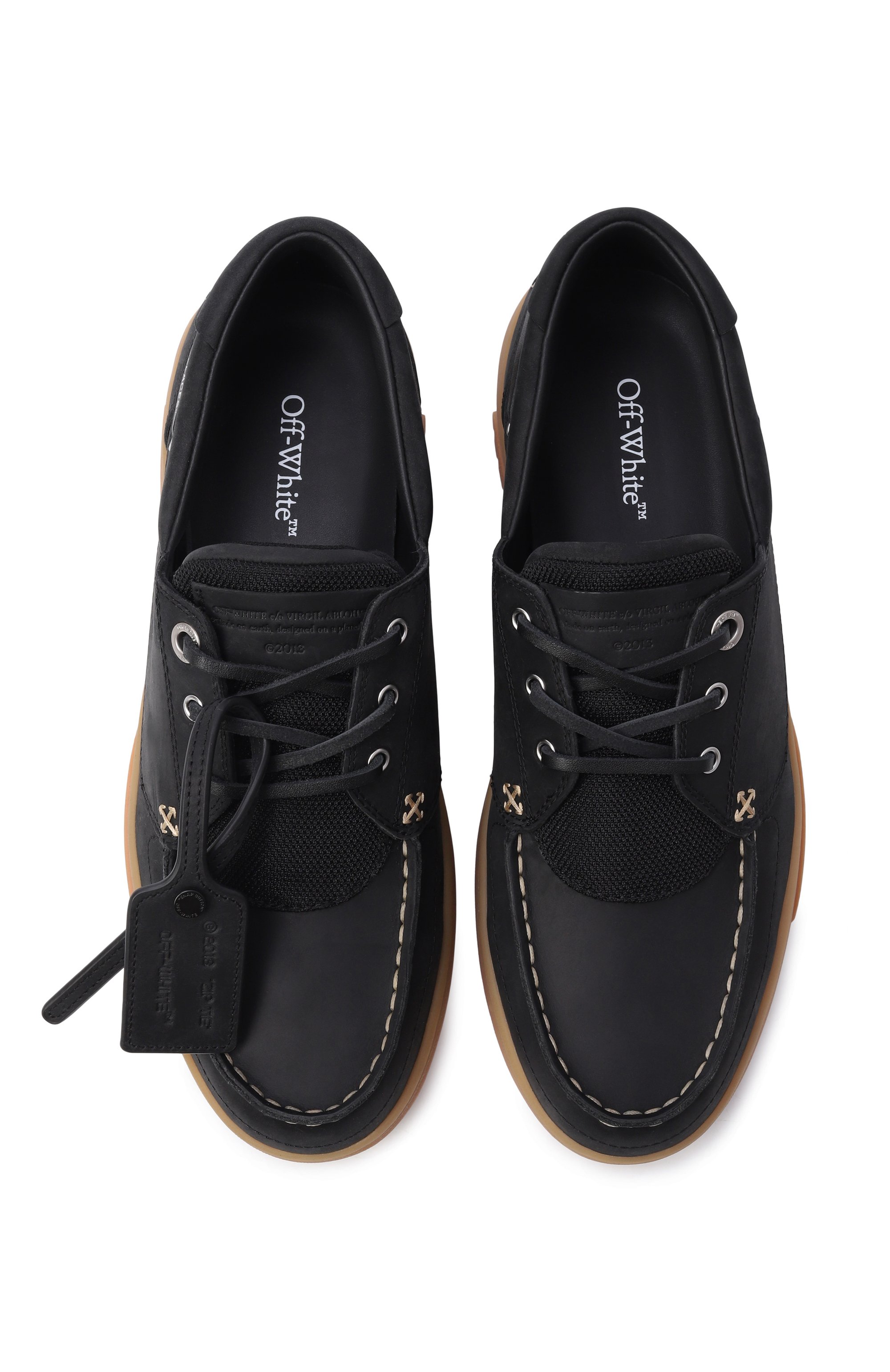 Кожаные топсайдеры snoooafer OFF-WHITE, арт. 0MIY001F25LEA0011061, фото 5