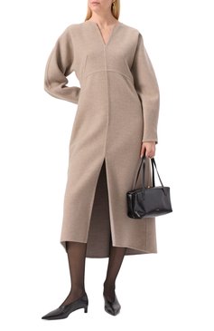 Женские кожаные туфли JIL SANDER черного цвета, арт. J15WL0056/P8024 | Фото 2 (Подошва: Плоская; Материал внешний: Натуральная кожа; Драгоценные камни: Проставлено; Материал внутренний: Натуральная кожа; Каблук тип: Kitten heel; Материал сплава: Проставлено; Каблук высота: Низкий)