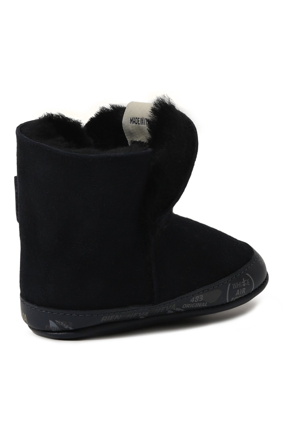 Замшевые пинетки-угги PREMIATA WILL BE темно-синего цвета по цене 15900 руб., арт. 19MCU0025/BABY HI M/16-19, фото 3 Замшевые пинетки-угги PREMIATA WILL BE, арт. 19MCU0025/BABY HI M/16-19, фото 3