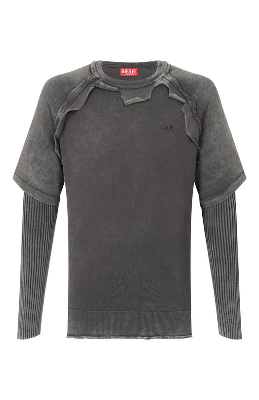 Хлопковый джемпер Diesel A18898/0NKCQ Серый A18898/0NKCQ