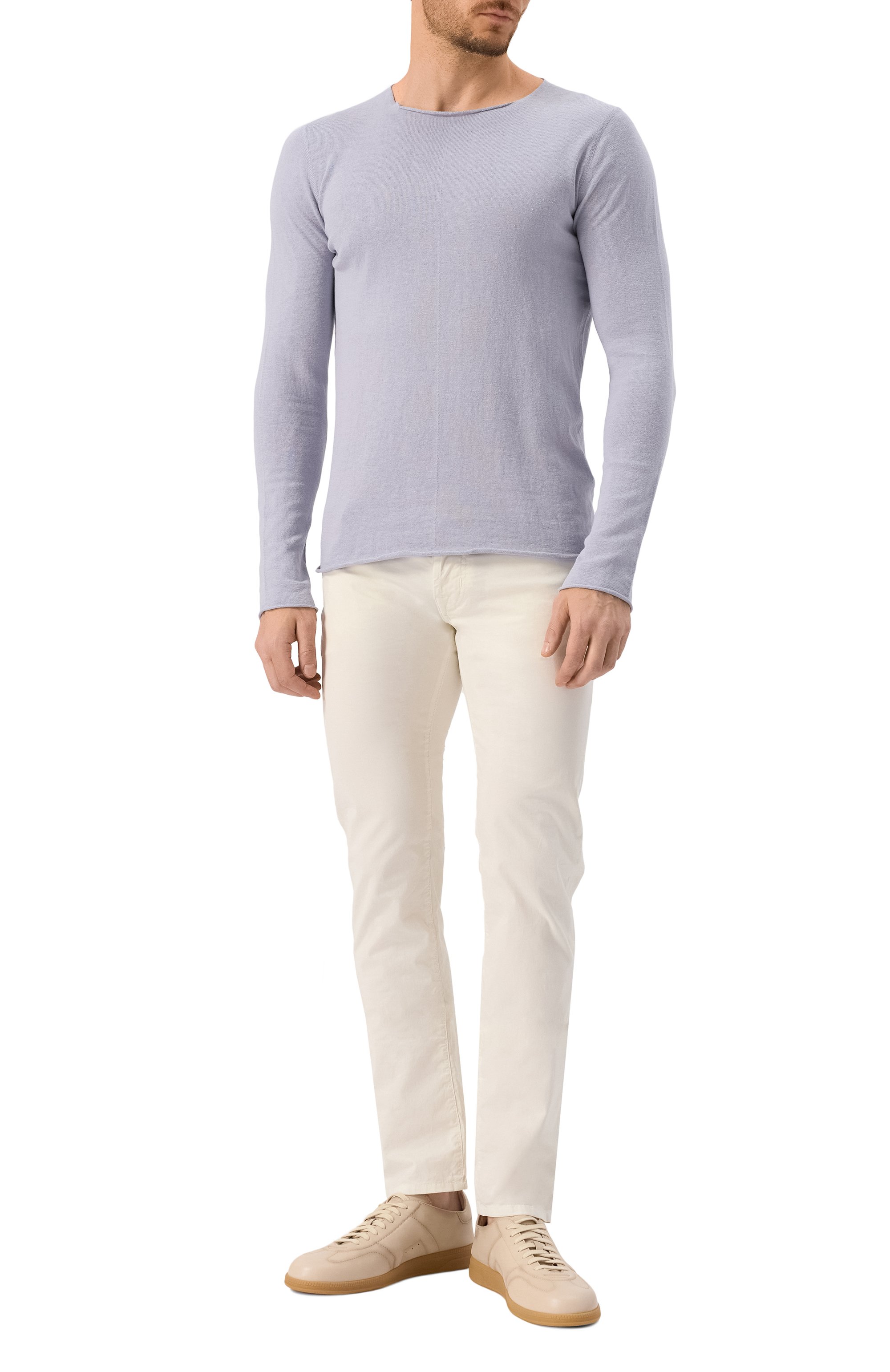 Джемпер из хлопка и льна HANNES ROETHER, арт. FI10NTE.127/, фото 2