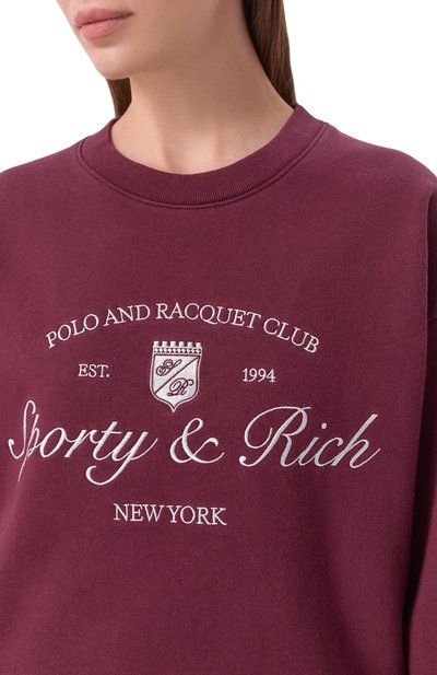 Хлопковый свитшот SPORTY AND RICH, арт. ST09875412RE02, фото 5
