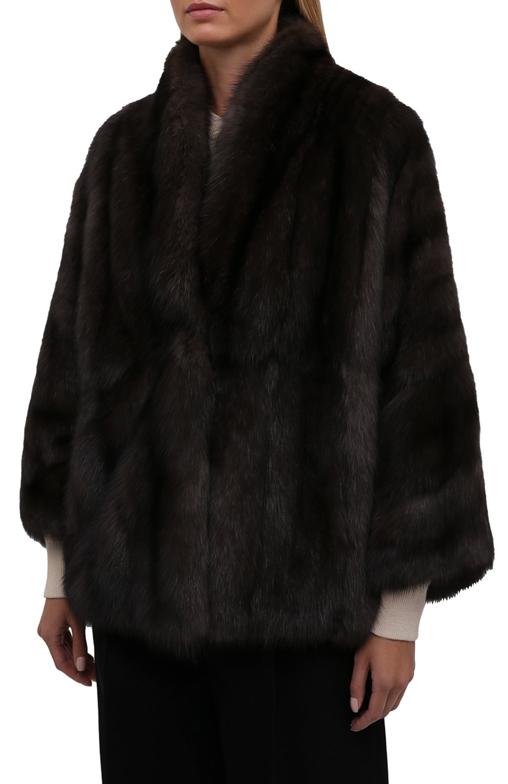 Шуба из меха соболя SIMONETTA RAVIZZA, арт. F01JA58Z1A/015, фото 3