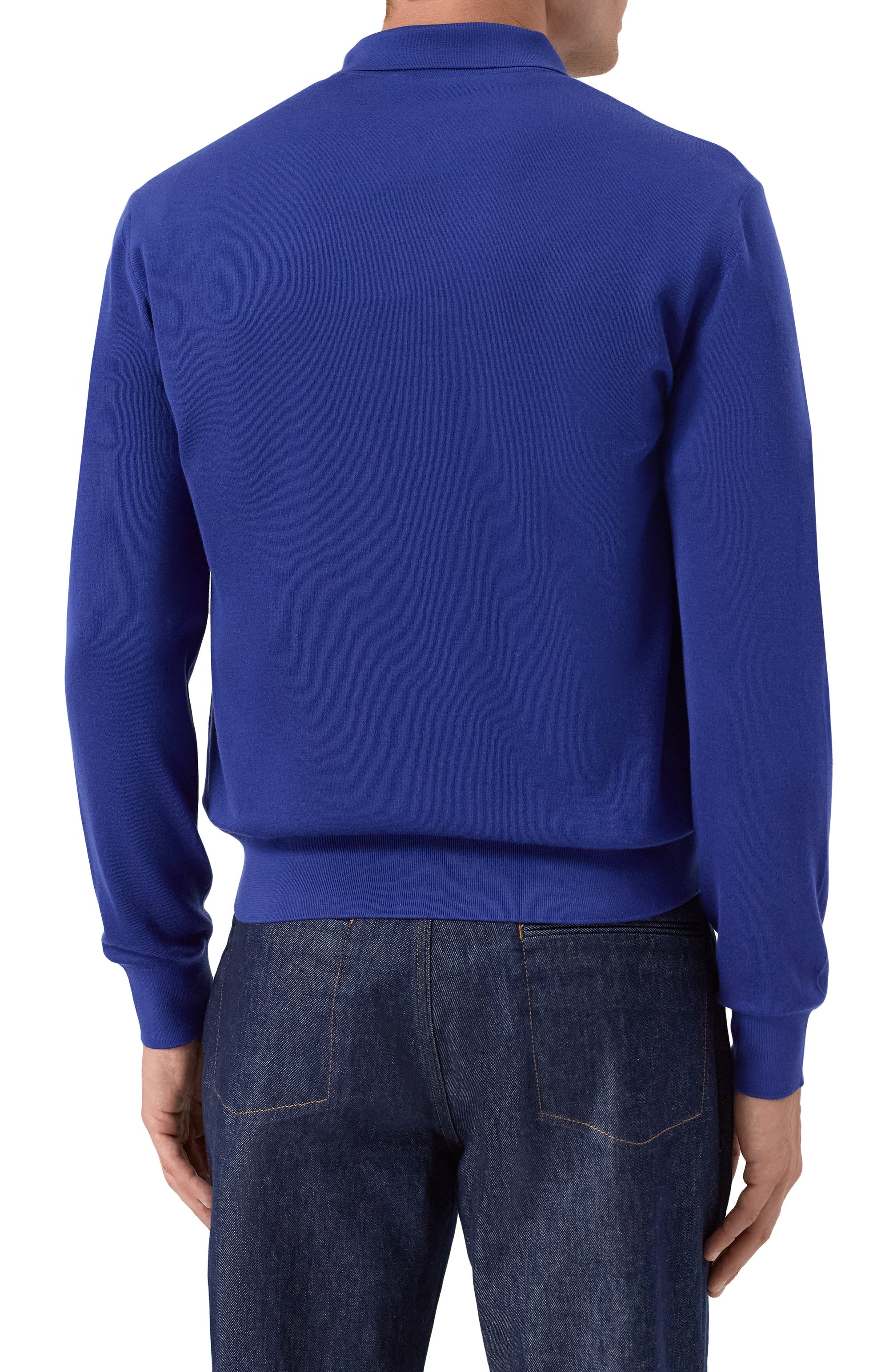 Кашемировое поло STEFANO RICCI синего цвета по цене 334500 руб., арт. W505022P30/W25301, фото 4 Кашемировое поло STEFANO RICCI, арт. W505022P30/W25301, фото 4