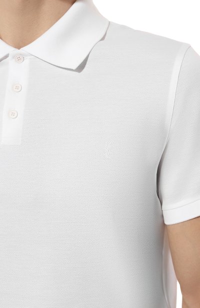 Хлопковое поло SAINT LAURENT, арт. 712300/YB20C, фото 5