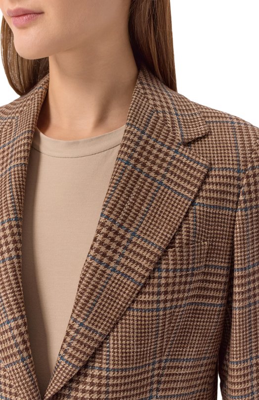 Жакет из шерсти и шелка MVST SDG200/S0734205 Коричневый  SDG200/S0734205 Фото 5