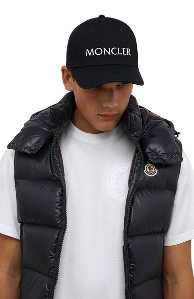 Хлопковая бейсболка MONCLER темно-синего цвета по цене 15600 руб., арт. G2-091-3B000-14-04863, фото 2 Хлопковая бейсболка MONCLER, арт. G2-091-3B000-14-04863, фото 2