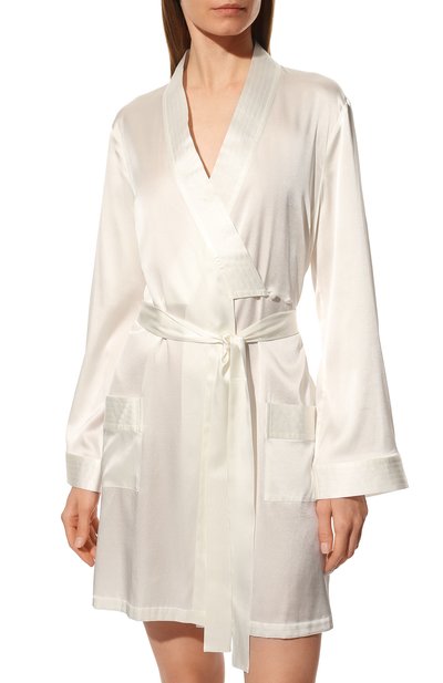 Шелковый халат MARJOLAINE кремового цвета по цене 45630 руб., арт. 4OXA2001, фото 3 Шелковый халат MARJOLAINE, арт. 4OXA2001, фото 3