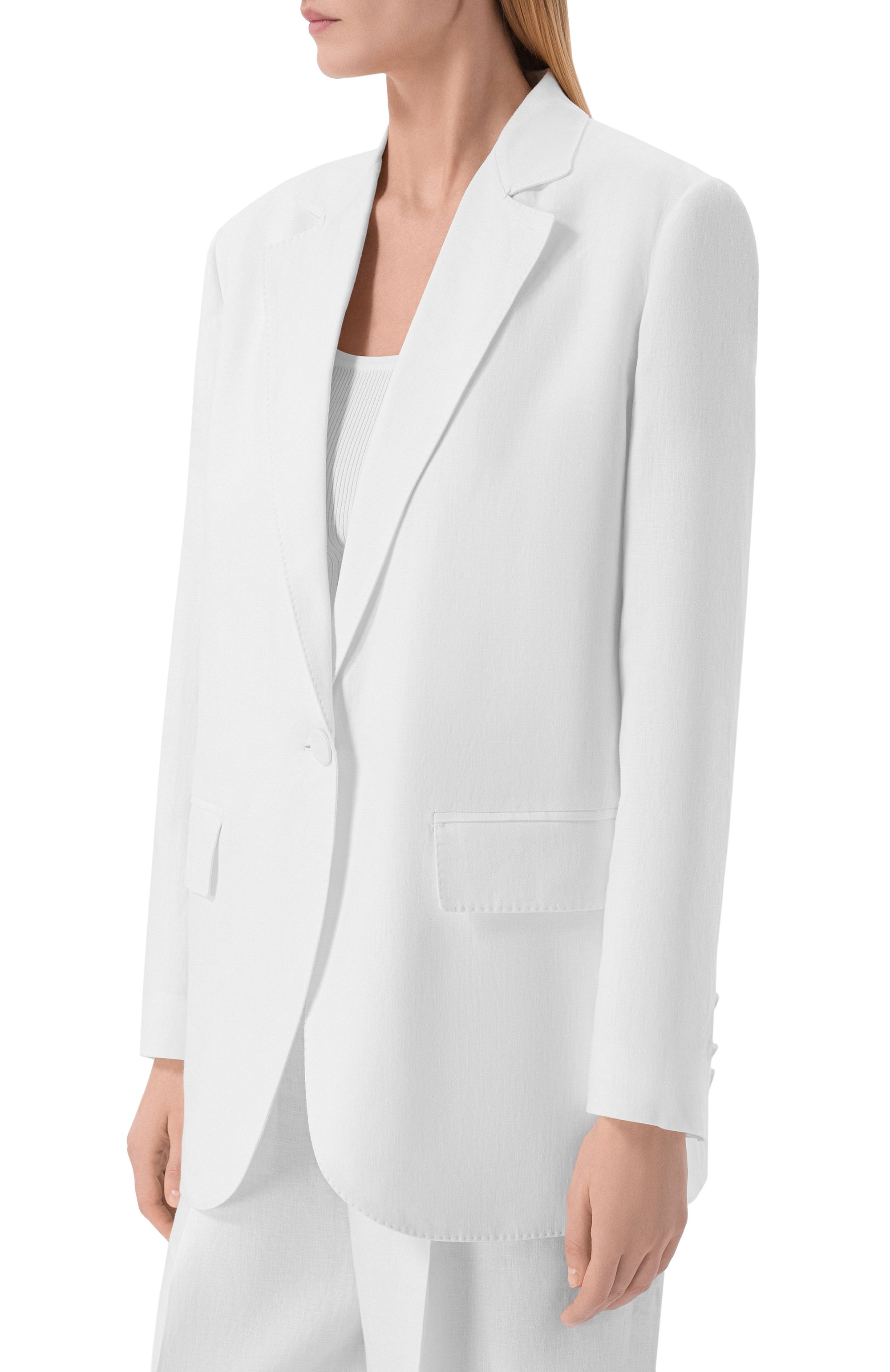 Льняной жакет AGNONA белого цвета по цене 363500 руб., арт. TX1102E/U3049E, фото 3 Льняной жакет AGNONA, арт. TX1102E/U3049E, фото 3