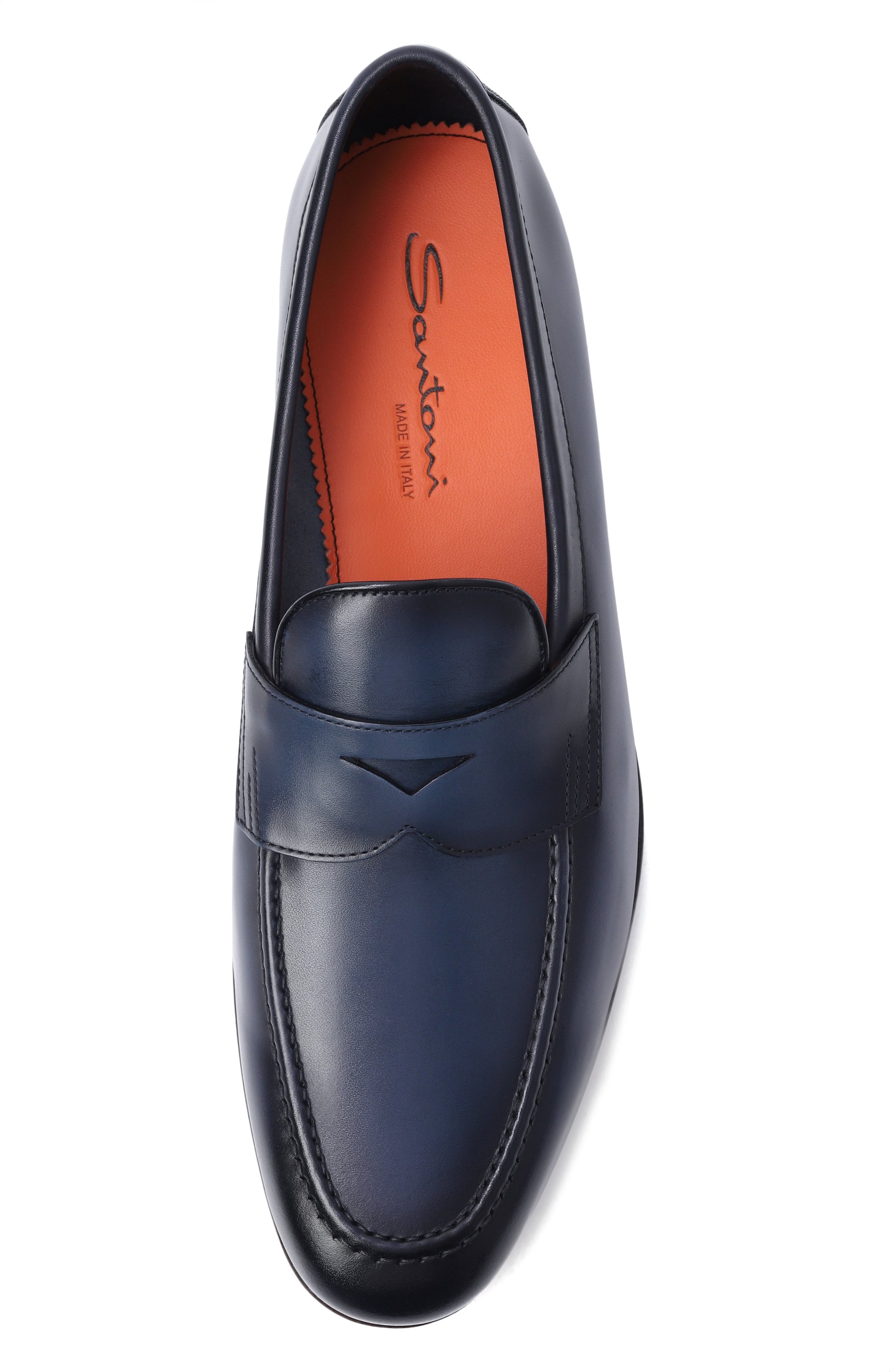 Кожаные пенни-лоферы carlos SANTONI темно-синего цвета по цене 93150 руб., арт. MCNG19044LA3SNTG, фото 5 Кожаные пенни-лоферы carlos SANTONI, арт. MCNG19044LA3SNTG, фото 5