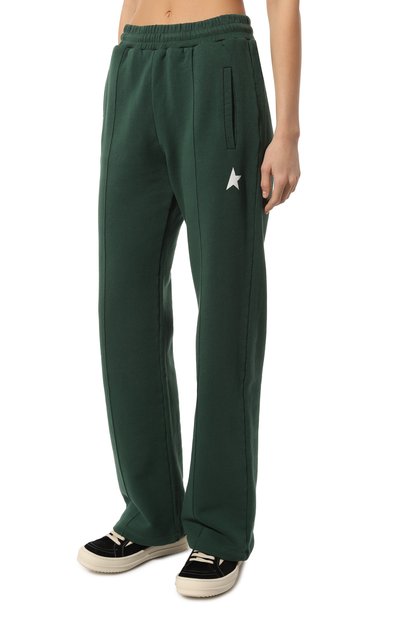 Хлопковые брюки GOLDEN GOOSE DELUXE BRAND зеленого цвета по цене 30900 руб., арт. GWP00877/P00086935825, фото 3 Хлопковые брюки GOLDEN GOOSE DELUXE BRAND, арт. GWP00877/P00086935825, фото 3