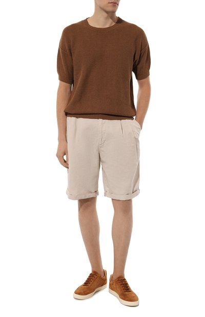 Мужские шорты изо льна и хлопка BRUNELLO CUCINELLI, арт. M291DU0020