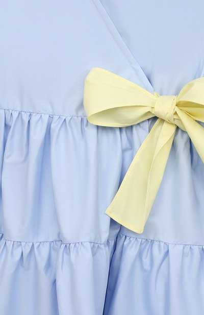 Хлопковое платье IL GUFO голубого цвета по цене 23350 руб., арт. P21VM619C0046/2A-4A, фото 3 Хлопковое платье IL GUFO, арт. P21VM619C0046/2A-4A, фото 3