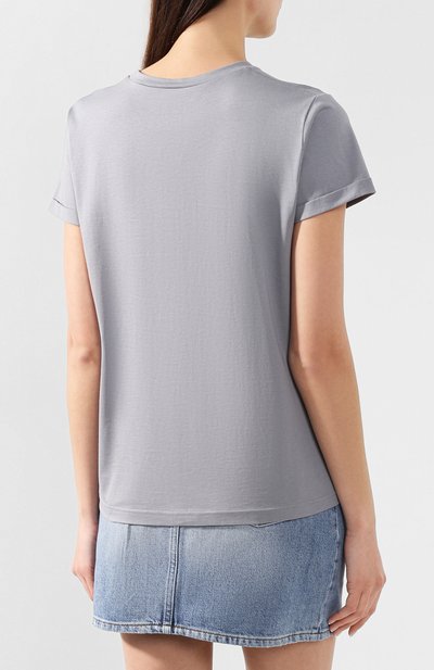 Хлопковая футболка SEVEN LAB серого цвета по цене 5880 руб., арт. T19-NEW YORK grey, фото 4 Хлопковая футболка SEVEN LAB, арт. T19-NEW YORK grey, фото 4
