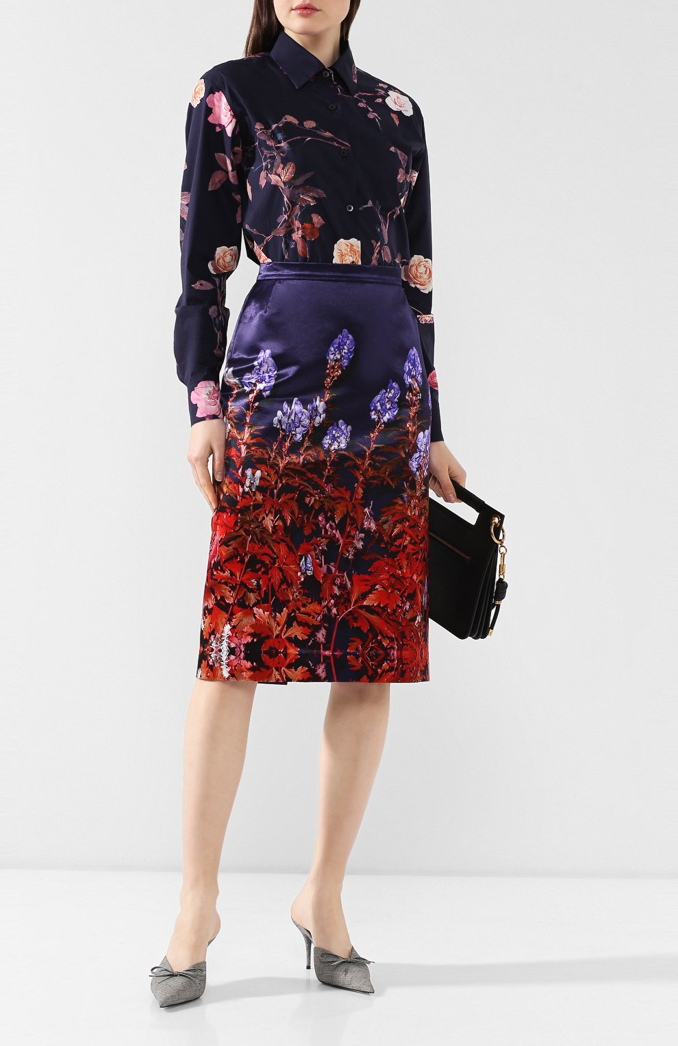 Хлопковая рубашка DRIES VAN NOTEN темно-синего цвета по цене 29950 руб., арт. 192-10742-8007, фото 2 Хлопковая рубашка DRIES VAN NOTEN, арт. 192-10742-8007, фото 2