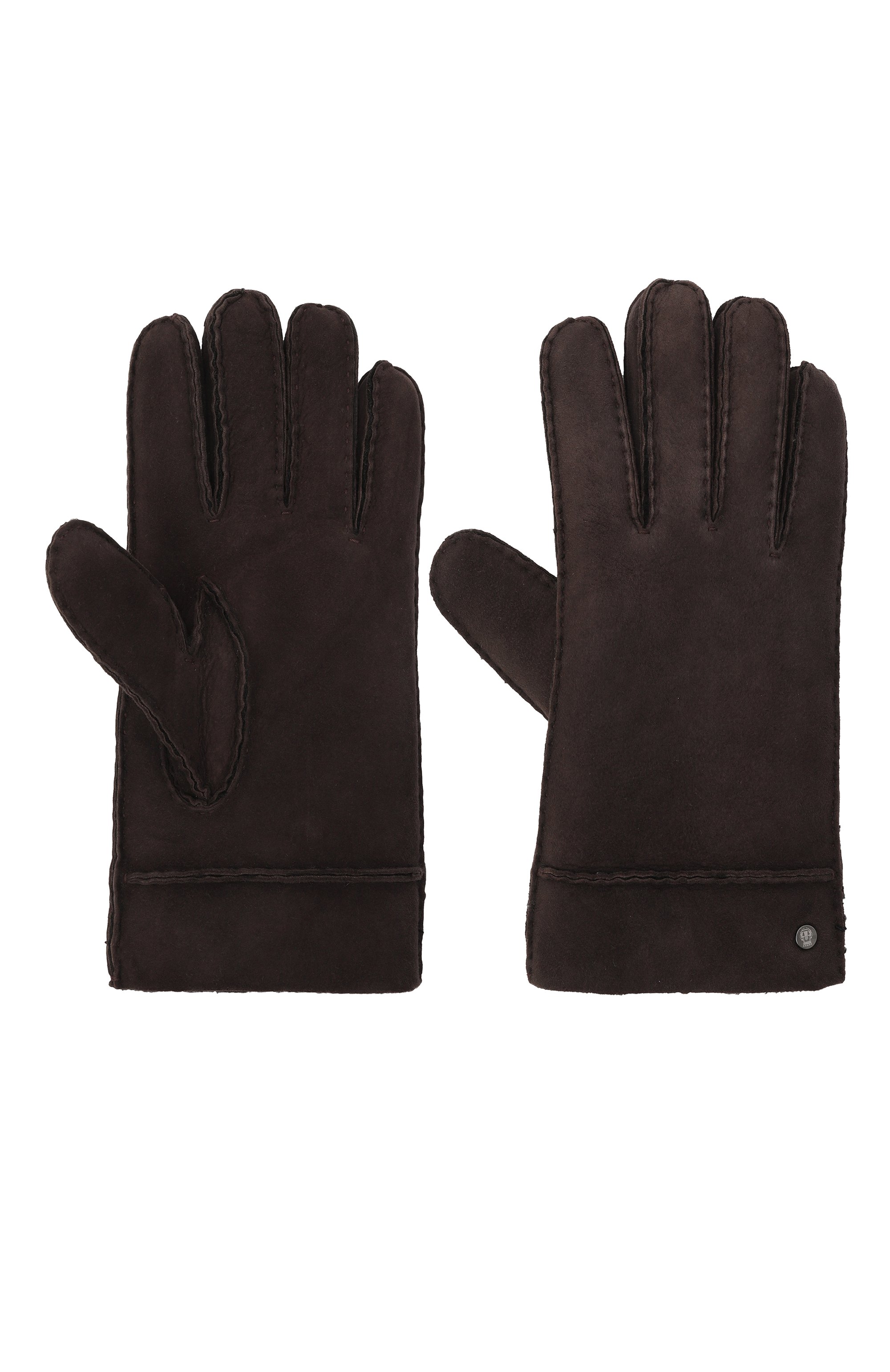 Замшевые перчатки ROECKL темно-коричневого цвета по цене 21200 руб., арт. 13013-8800, фото 2 Замшевые перчатки ROECKL, арт. 13013-8800, фото 2