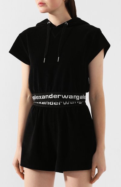 Вельветовое худи ALEXANDERWANG.T черного цвета по цене 31950 руб., арт. 4W491009U9, фото 3 Вельветовое худи ALEXANDERWANG.T, арт. 4W491009U9, фото 3