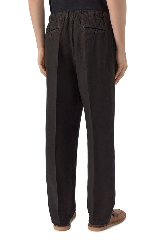 Льняные брюки InLinum JEAN 19/TR0PEA Серый  JEAN 19/TR0PEA Фото 4