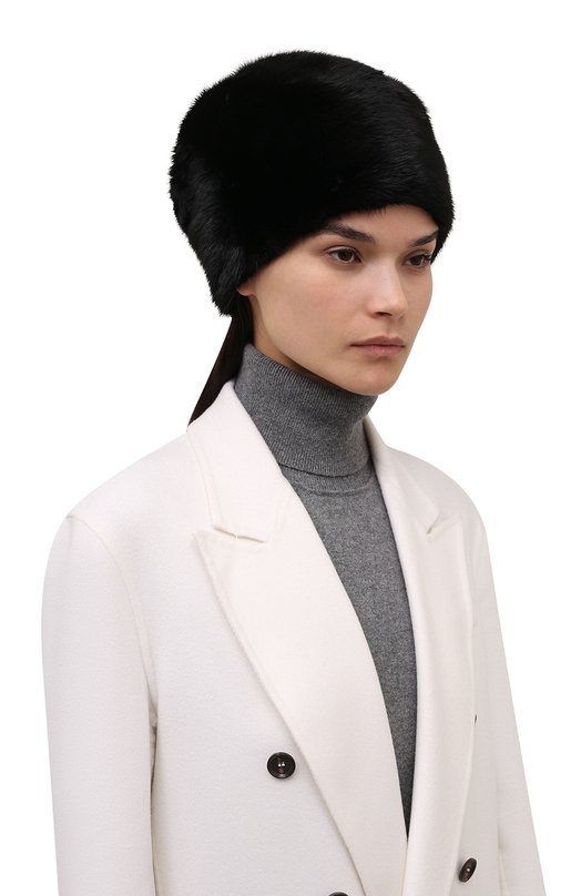Шапка Кэрол из меха норки FurLand 0014000110147600000 Чёрный  0014000110147600000 Фото 2
