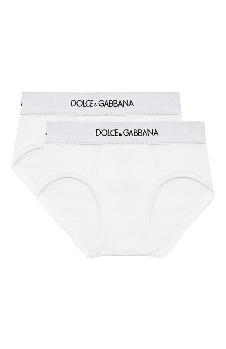 Детские комплект из двух брифов DOLCE & GABBANA белого цвета, арт. L4J700/G70CT | Фото 1 (Статус проверки: Проверена категория; Рукава: Короткие; Региональные ограничения белый список (Axapta Mercury): RU; Материал внешний: Хлопок; Драгоценные камни: Проставлено; Материал сплава: Проставлено; Ювелирные украшения: Назначено; Ростовка одежда: 10 - 11 лет | 140 - 146см, 12 лет | 152 см, 2 года | 92 см, 3 года | 98 см, 4 года | 104 см, 5 лет | 110 см, 6 лет | 116 см, 8 лет | 128 см)