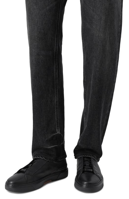 Кожаные кеды Gary BOSS 50546231 Чёрный  50546231 Фото 3