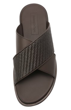 Кожаные шлепанцы ZEGNA, арт. A4290X-HHPTA, фото 5