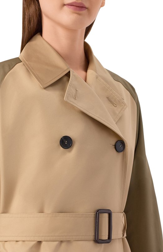 Хлопковый тренч Weekend Max Mara WKDCANASTA Бежевый  WKDCANASTA Фото 5