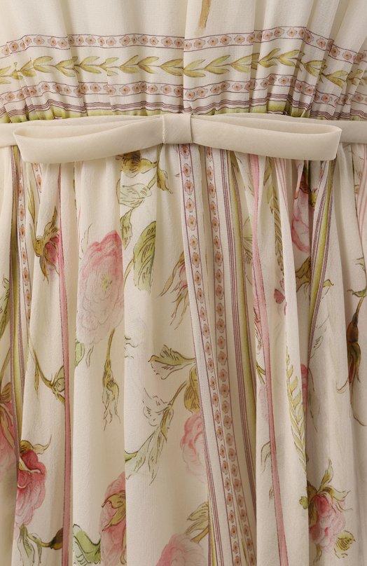 Шелковое платье Giambattista Valli 24FWPVCA5006-60PRI Кремовый  24FWPVCA5006-60PRI Фото 5