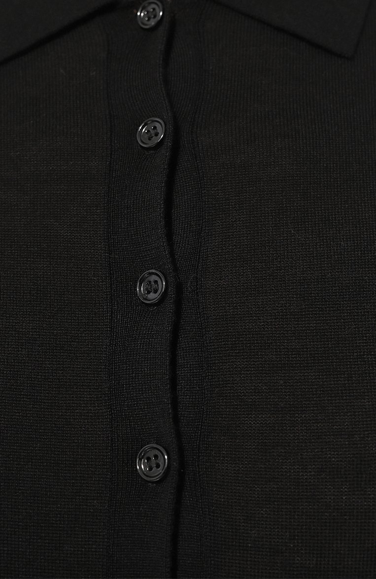Женское шерстяное боди ALLUDE черного цвета, арт. 235/64015 | Фото 5 (Рукава: Длинные; Материал внешний: Шерсть; Женское Кросс-КТ: Боди-одежда; Стили: Кэжуэл; Автоматизация ТО: Проставлено; Автоматизация состава: Проставлено)