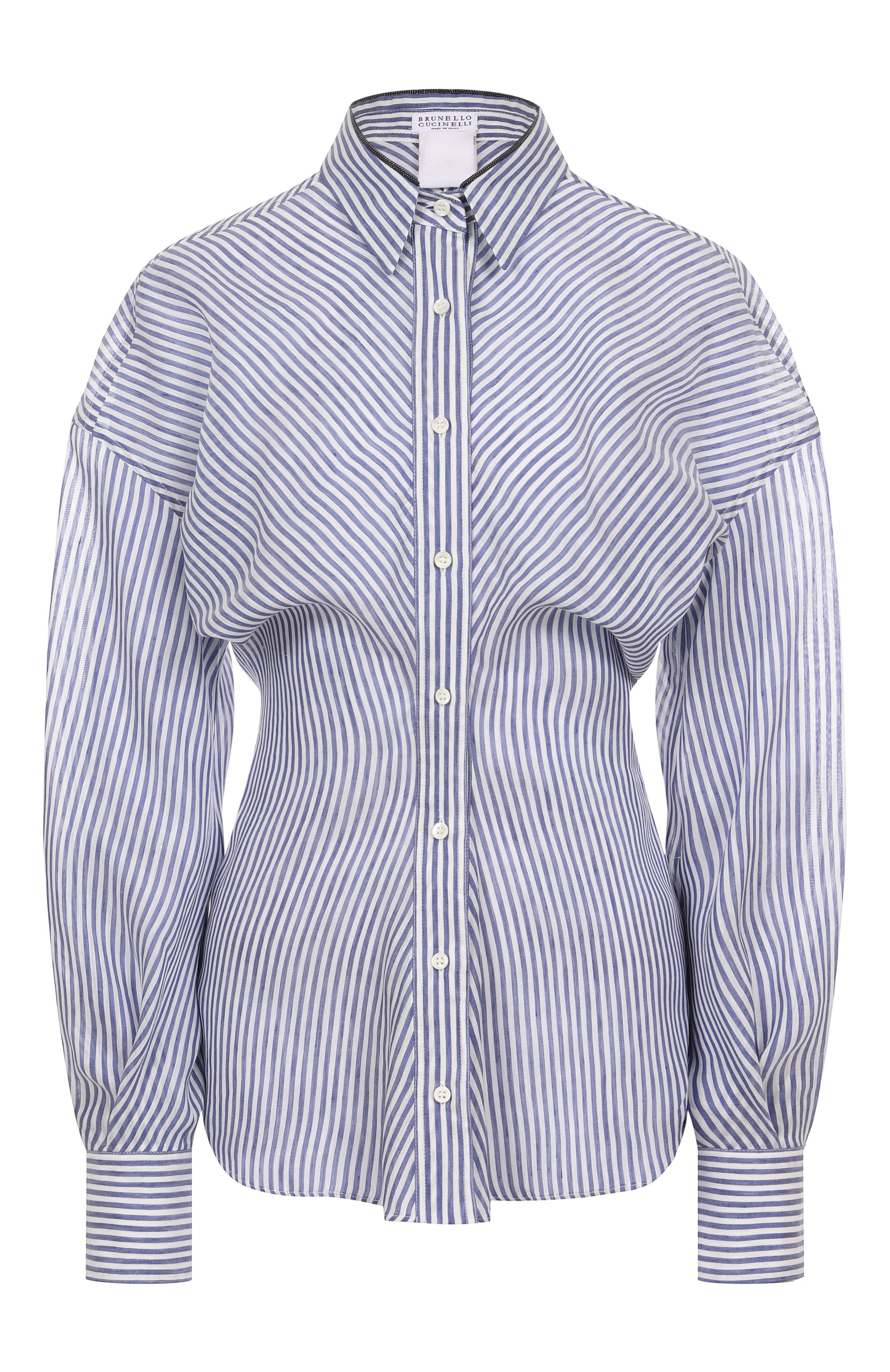 Рубашка изо льна и шелка BRUNELLO CUCINELLI, арт. MH756NL436, фото 1